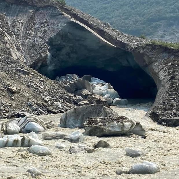 Castner Glacier Ice Cave Fallen